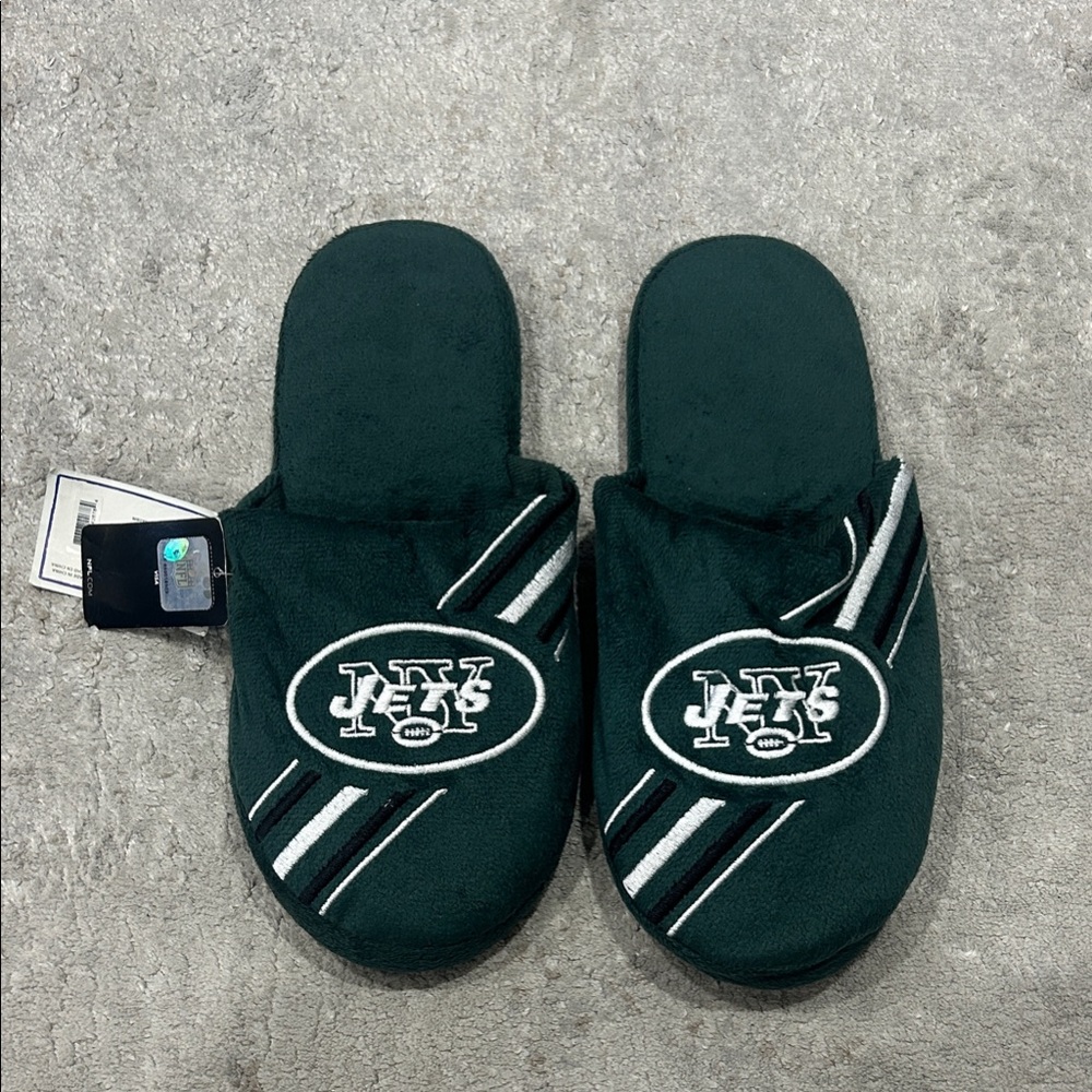 NY JETS Slippers NWT